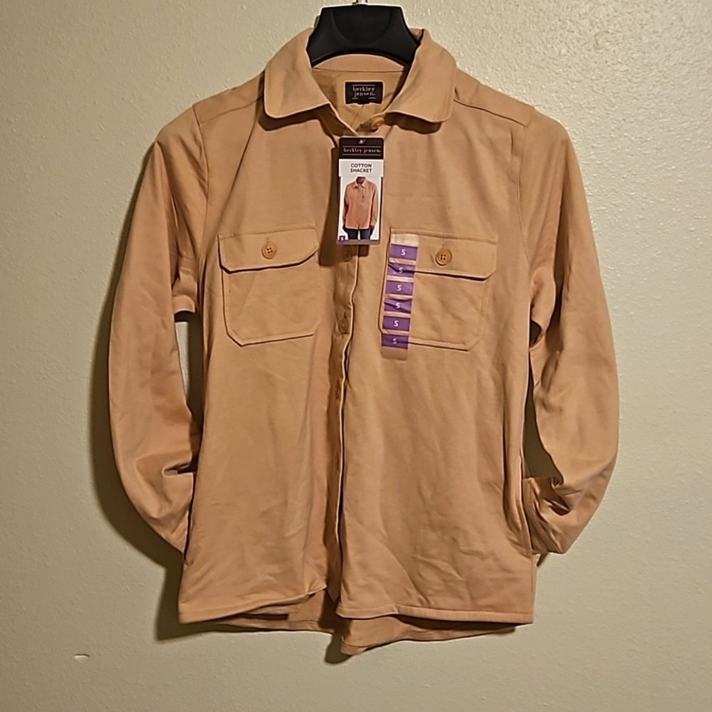 NWT Berkley Jensen sz. S Shacket Button Down shirt with pockets